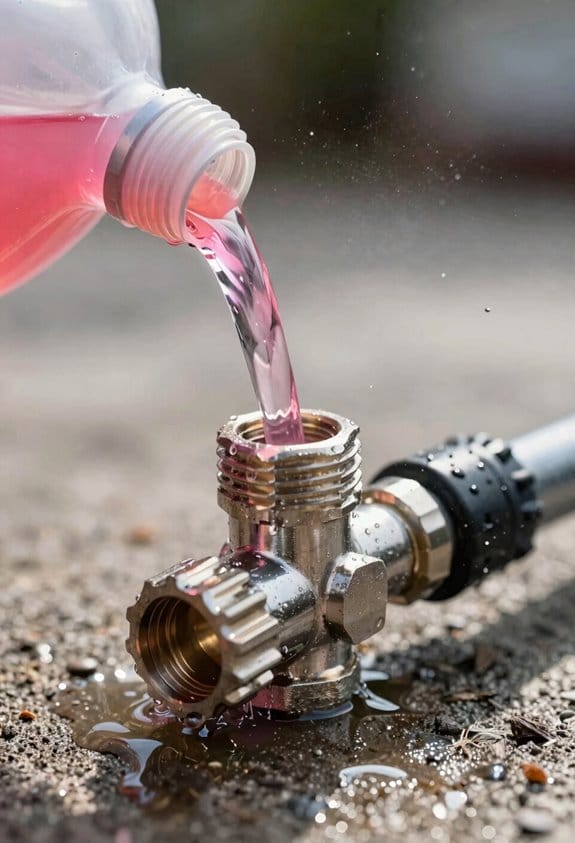 cycle glycol antifreeze drain