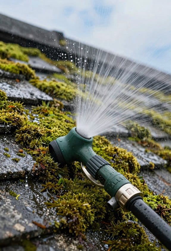 gentle low pressure moss removal