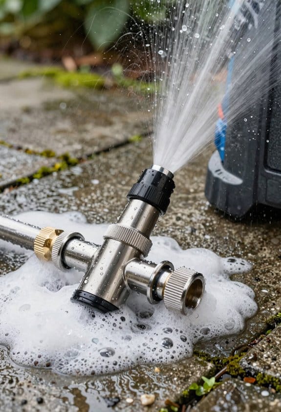 soap injection automated pressure washing efficiency